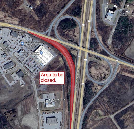 416 ramp closure